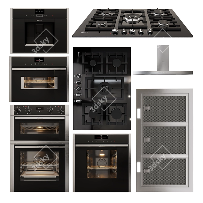 Neff Appliances: Stylish and Efficient Cooking Collection 3D model image 2