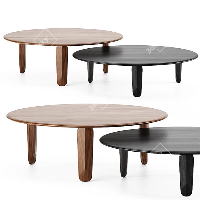 African-inspired KUYU Coffee Tables by ZEITRAUM 3D model image 1