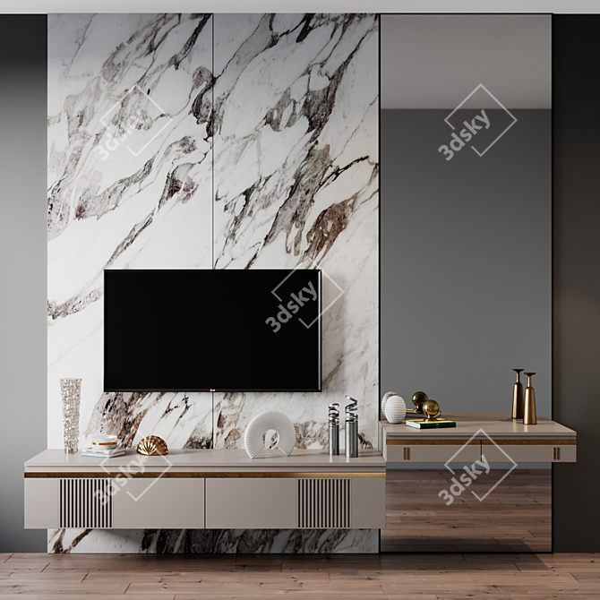 Sleek TV Set | 184 3D model image 1