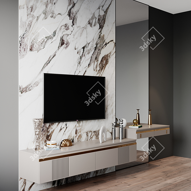 Sleek TV Set | 184 3D model image 2