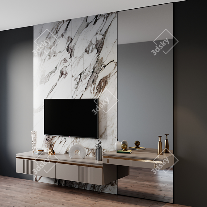 Sleek TV Set | 184 3D model image 3