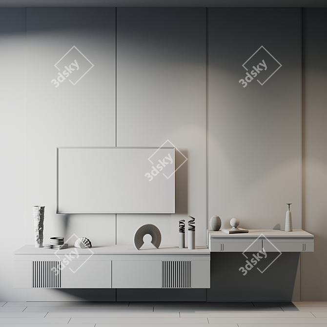 Sleek TV Set | 184 3D model image 4