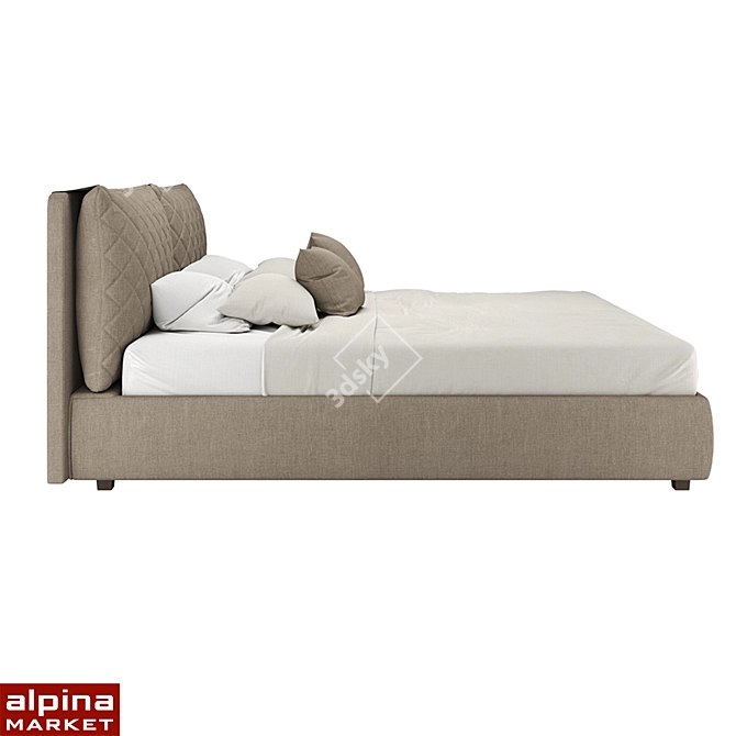 OM Dionisia Double Bed - Ultimate Comfort and Style 3D model image 4