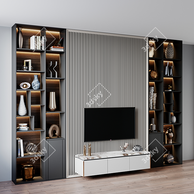 Ultra HD Television Set 3D model image 2