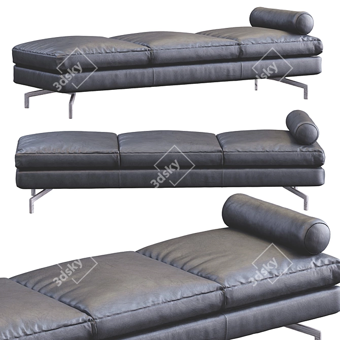 Luxury Brisa Leather Chaise Lounge 3D model image 1