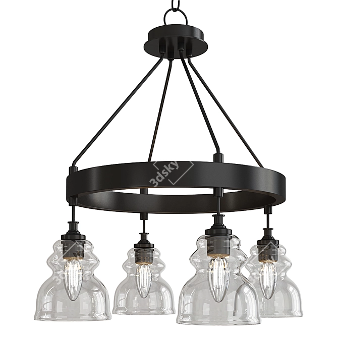 Elegant George Chandelier: V-Ray Rendition 3D model image 1