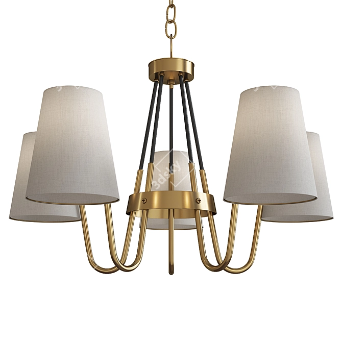 Elegant Aston Chandelier 3D model image 1