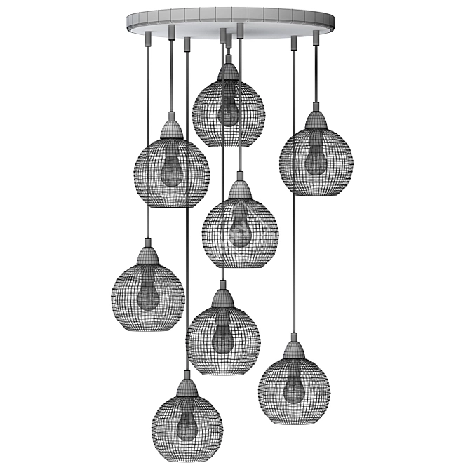 Ilaria Extra-Large Cluster Pendant 3D model image 3