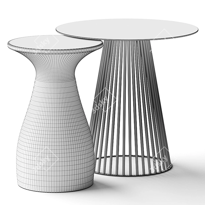 Modern Rustic Side Tables: Lulu & Georgia Arteriors Haven & Lou 3D model image 2