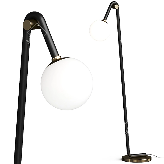 Elegant Jeffery Floor Lamp 3D model image 1