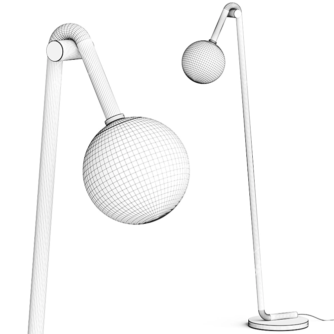 Elegant Jeffery Floor Lamp 3D model image 2