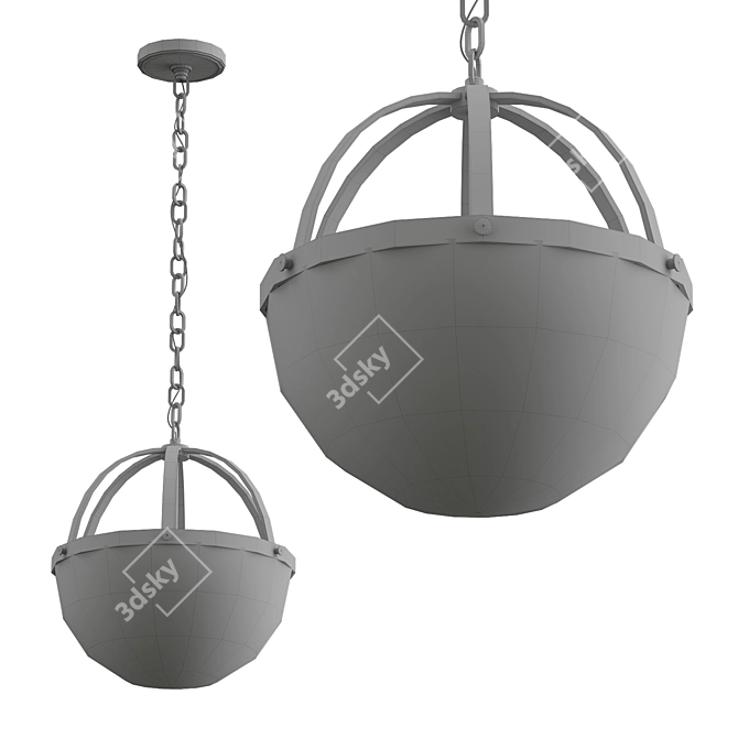 Polarity Pendant: Sleek and Sophisticated Lighting 3D model image 2