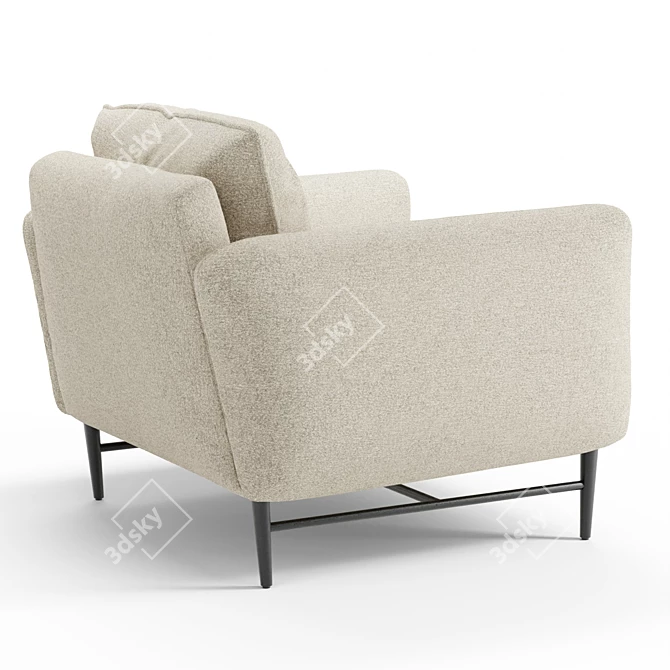 Modern Luxury Carlota Lounge Chair 3D model image 3