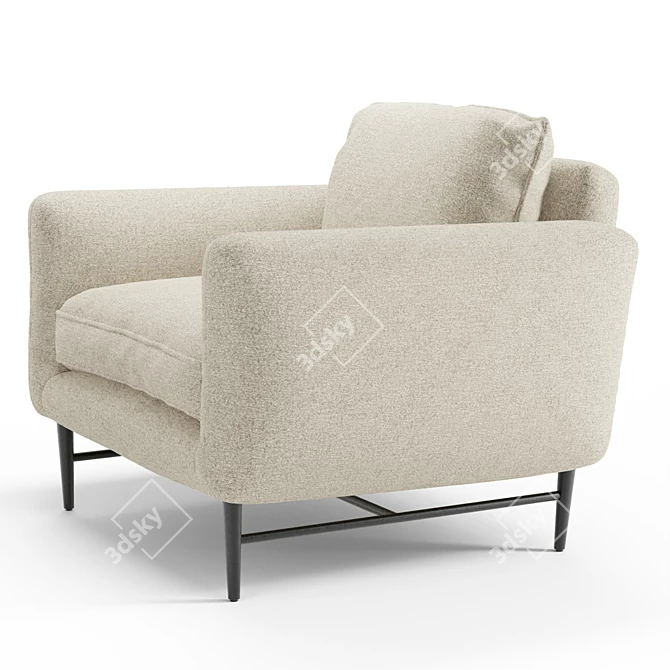 Modern Luxury Carlota Lounge Chair 3D model image 4