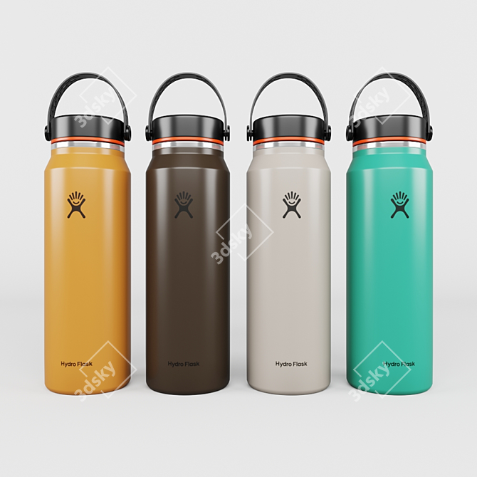 Ultra Light 32oz Trail Flask 3D model image 1