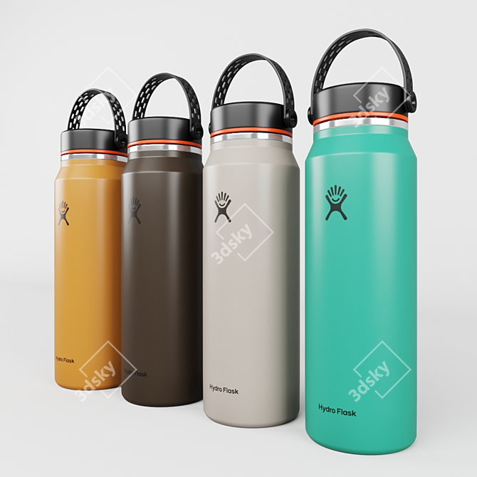 Ultra Light 32oz Trail Flask 3D model image 2