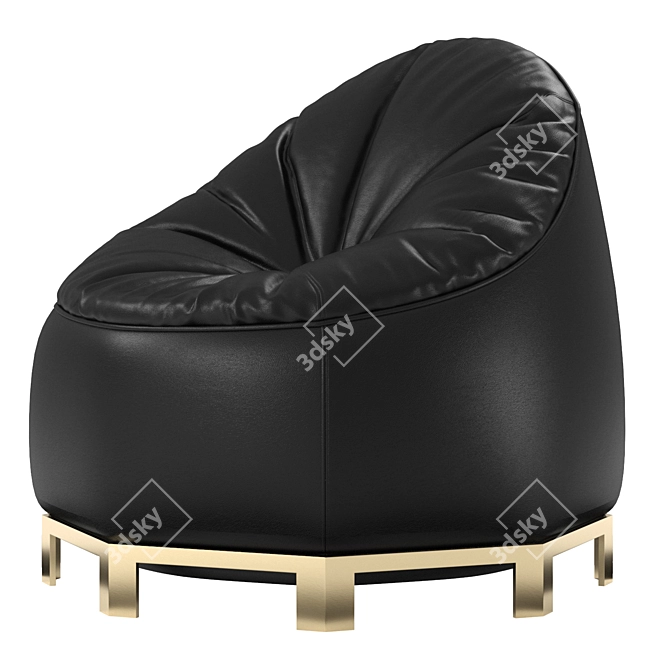 Sleek Armchair by Alexander Wang 3D model image 1