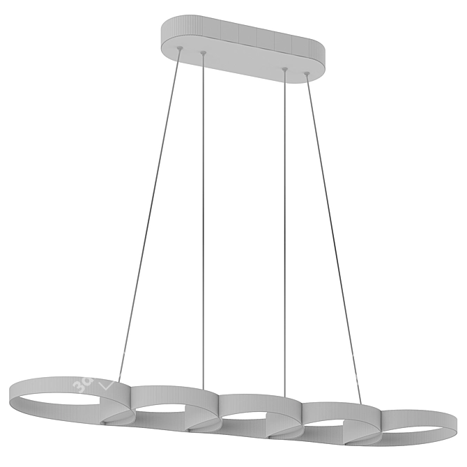 Maestro Pendant Light: Black & Gold 3D model image 5