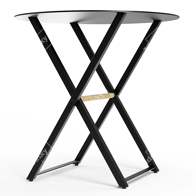 Modern Iron Side Table: Richins 3D model image 2