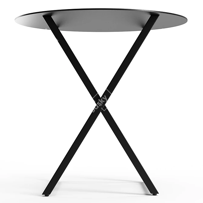 Modern Iron Side Table: Richins 3D model image 4