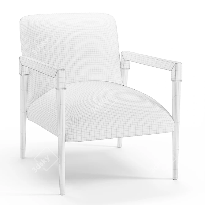 Robby Leather Lounge Chair 3D model image 6