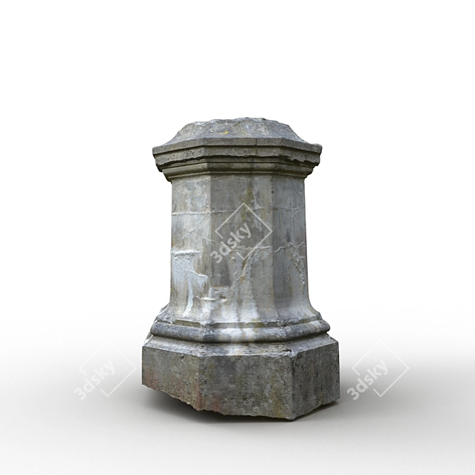 Palanga Column Fragment: Photogrammetry-Enhanced 3D Model 3D model image 3