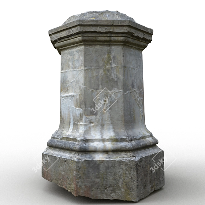 Palanga Column Fragment: Photogrammetry-Enhanced 3D Model 3D model image 9