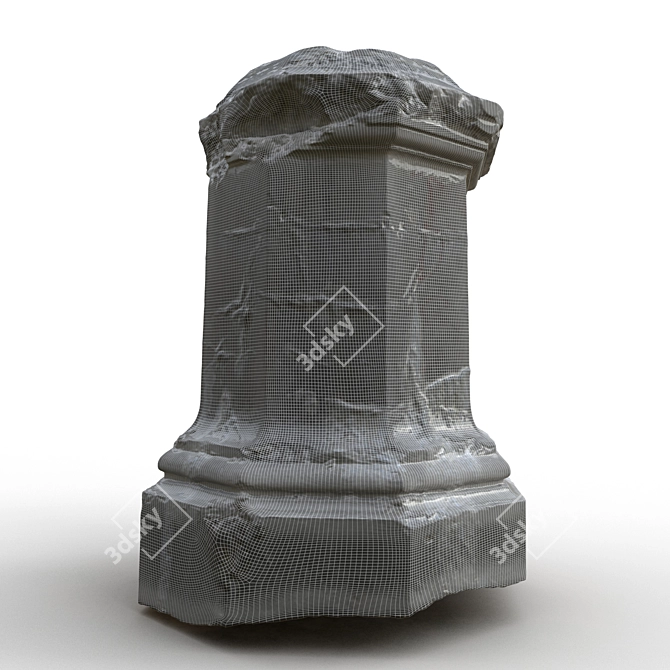 Palanga Column Fragment: Photogrammetry-Enhanced 3D Model 3D model image 10