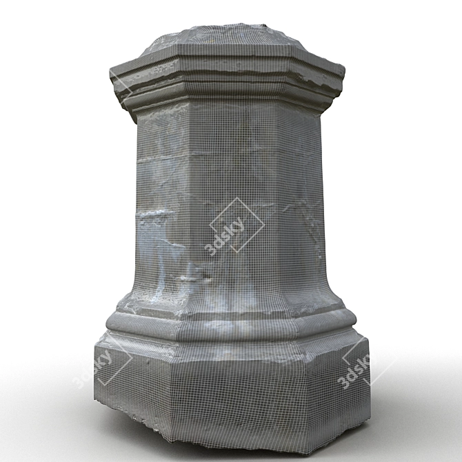 Palanga Column Fragment: Photogrammetry-Enhanced 3D Model 3D model image 12