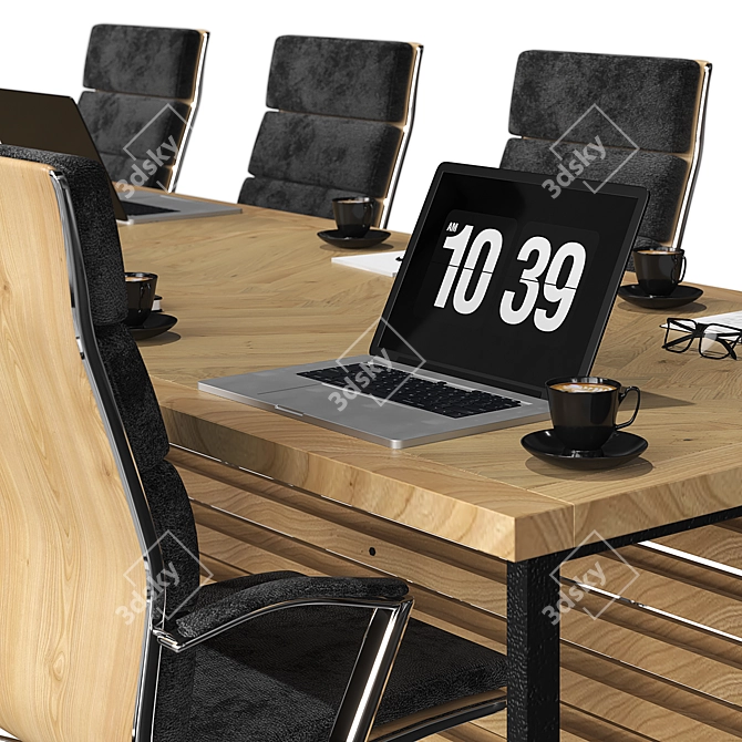 Modern Conference Table 3D model image 1