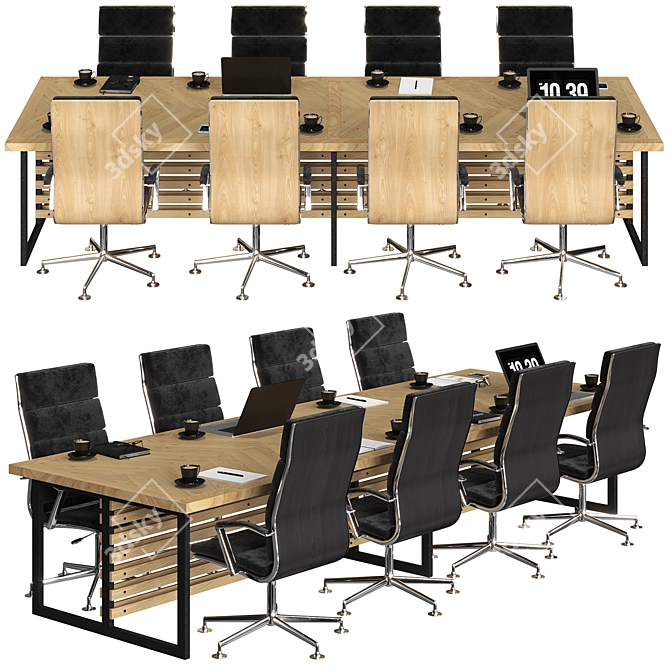 Modern Conference Table 3D model image 4