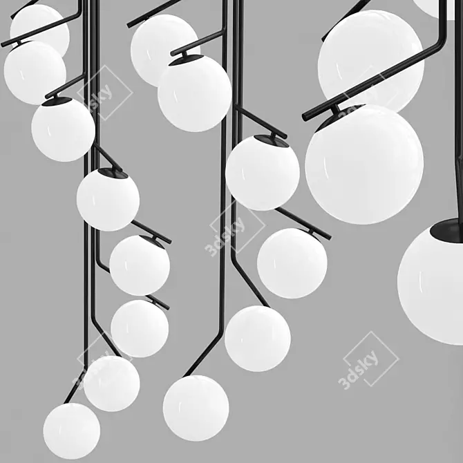 Elegant Cascade Ceiling Lamp 3D model image 4