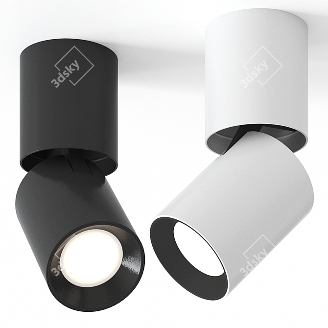 Adjustable LED Ceiling Spotlights 3D model image 2