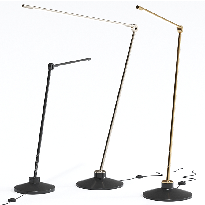 Sleek Task Lamp: Thin Design 3D model image 1