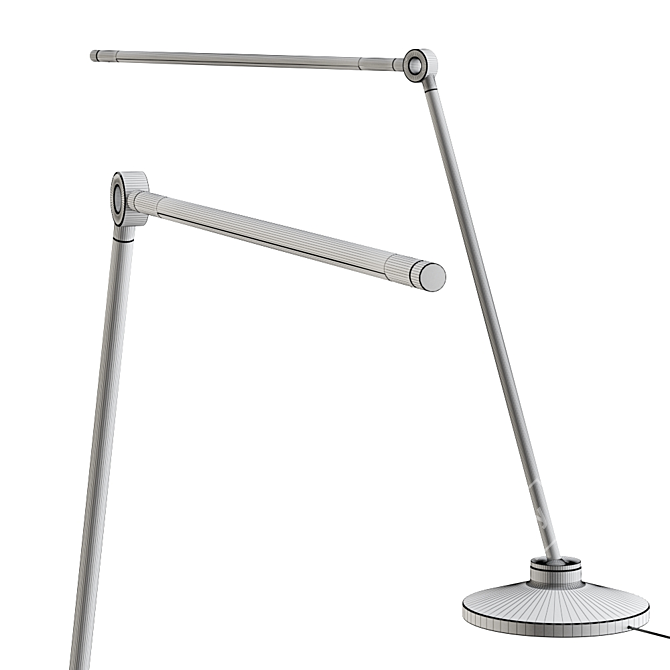 Sleek Task Lamp: Thin Design 3D model image 2