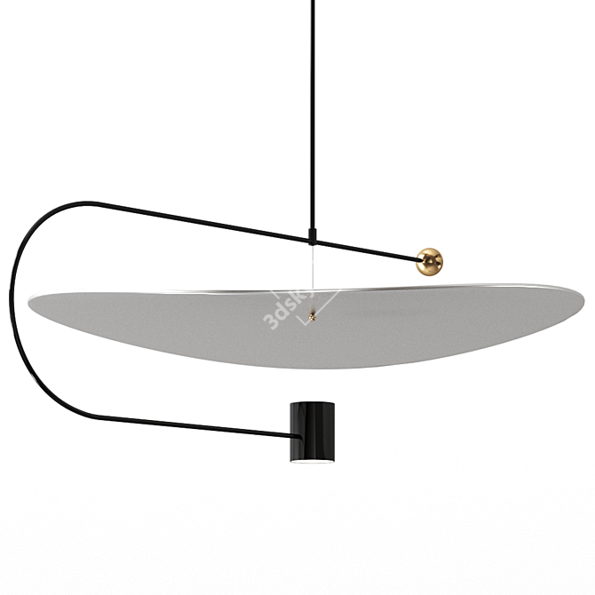 Ethereal Glow Pendant Light 3D model image 1