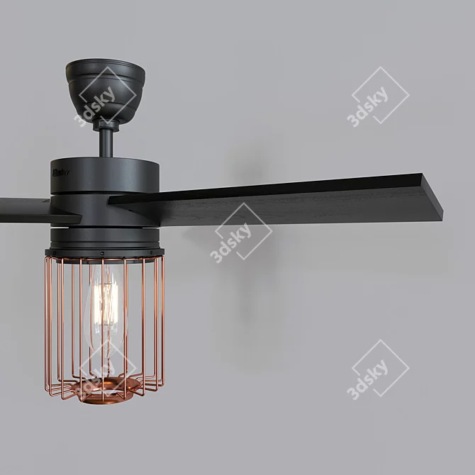 Modern 52" Ronan Ceiling Fan 3D model image 3