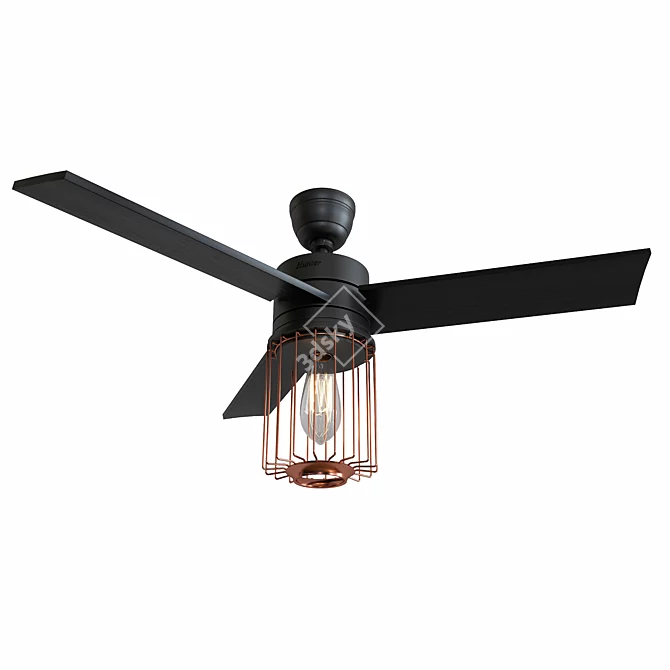 Modern 52" Ronan Ceiling Fan 3D model image 5