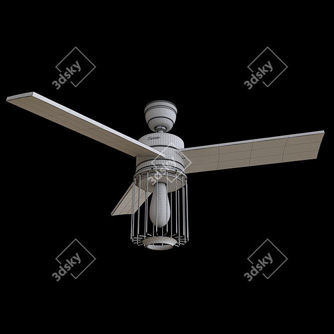 Modern 52" Ronan Ceiling Fan 3D model image 9