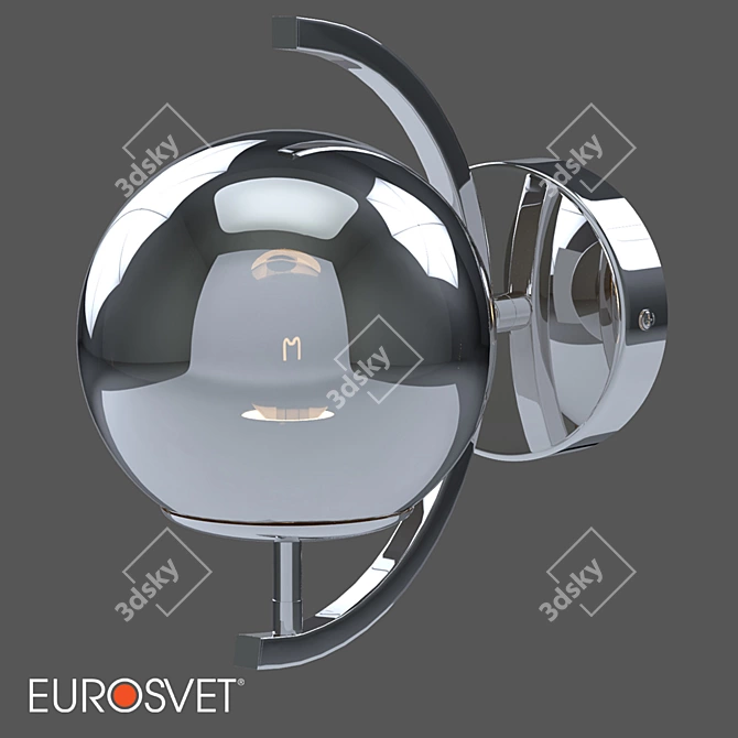 Elegant OM Glass Wall Lamp - Eurosvet 3D model image 1