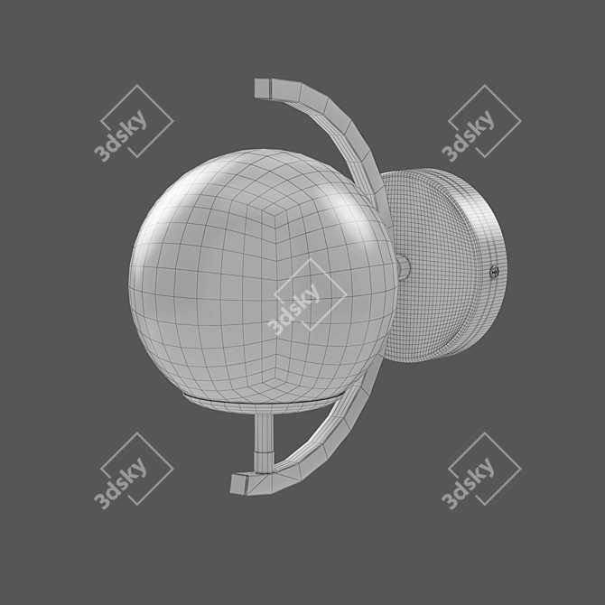Elegant OM Glass Wall Lamp - Eurosvet 3D model image 3