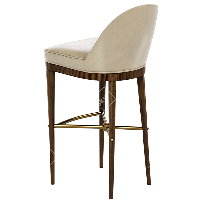 Elegant Laurent Bar Stool 3D model image 4