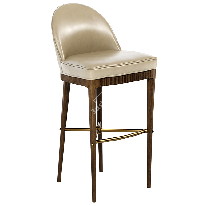 Elegant Laurent Bar Stool 3D model image 7