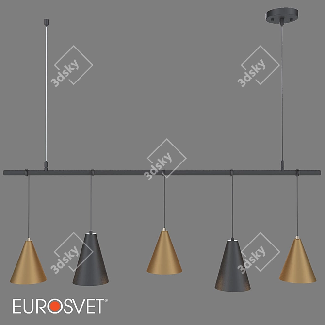 Castle Black/Gold Pendant Eurosvet 50088/5 3D model image 1