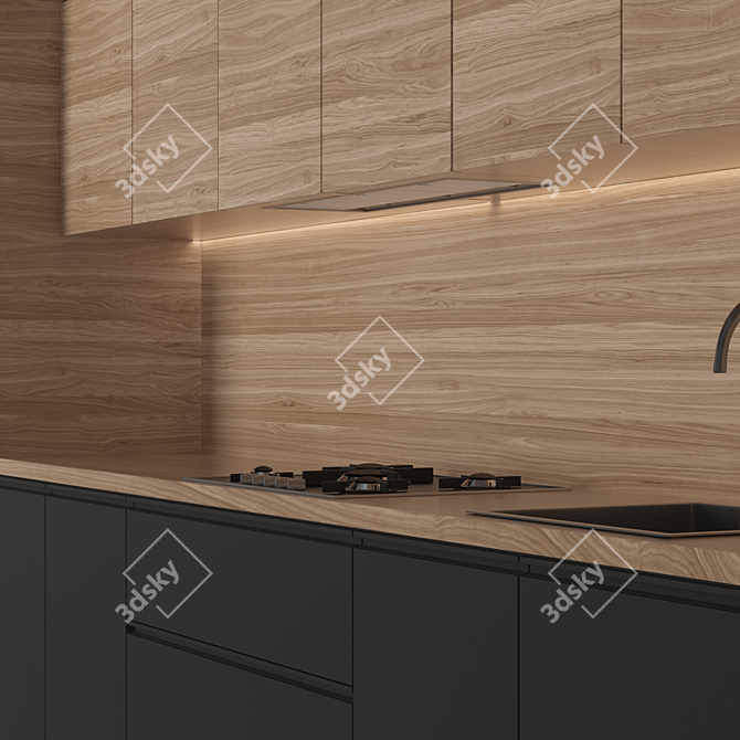 Modern Kitchen: 30 - Sleek, Functional, and Stylish 3D model image 3