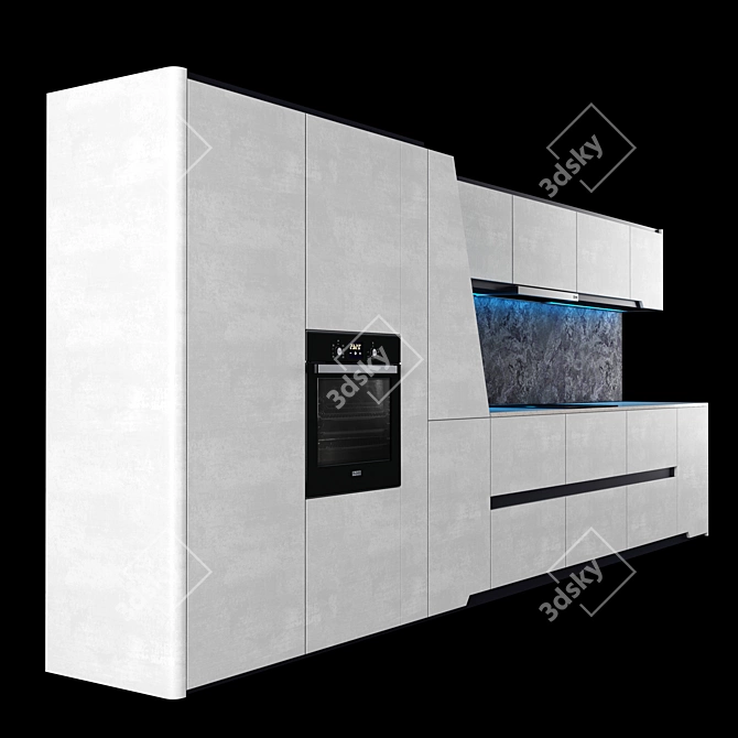 Elegant Pininfarina Kitchen Set 3D model image 3