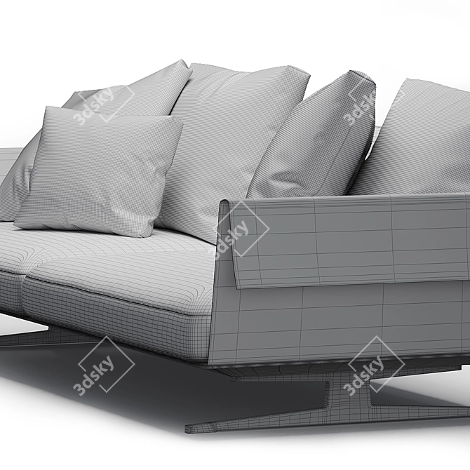 Flexform Bretton Contemporary Sofa 3D model image 5