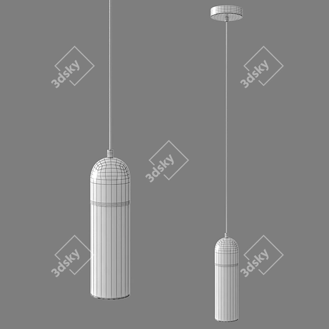 Airon Pendant Lamp: Elegant Glass Lighting 3D model image 2