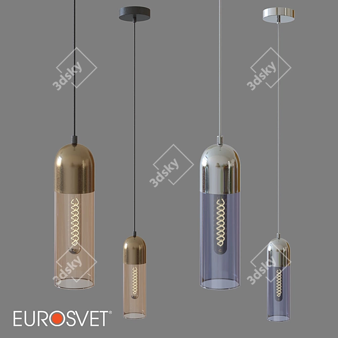 Airon Pendant Lamp: Elegant Glass Lighting 3D model image 3