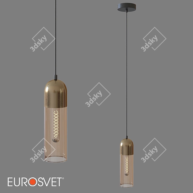 Airon Pendant Lamp: Elegant Glass Lighting 3D model image 4